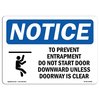 Signmission OSHA Sign, To Prevent Entrapment Do Not With Symbol, 24in X 18in Aluminum, 18" W, 24" L, Landscape OS-NS-A-1824-L-18686